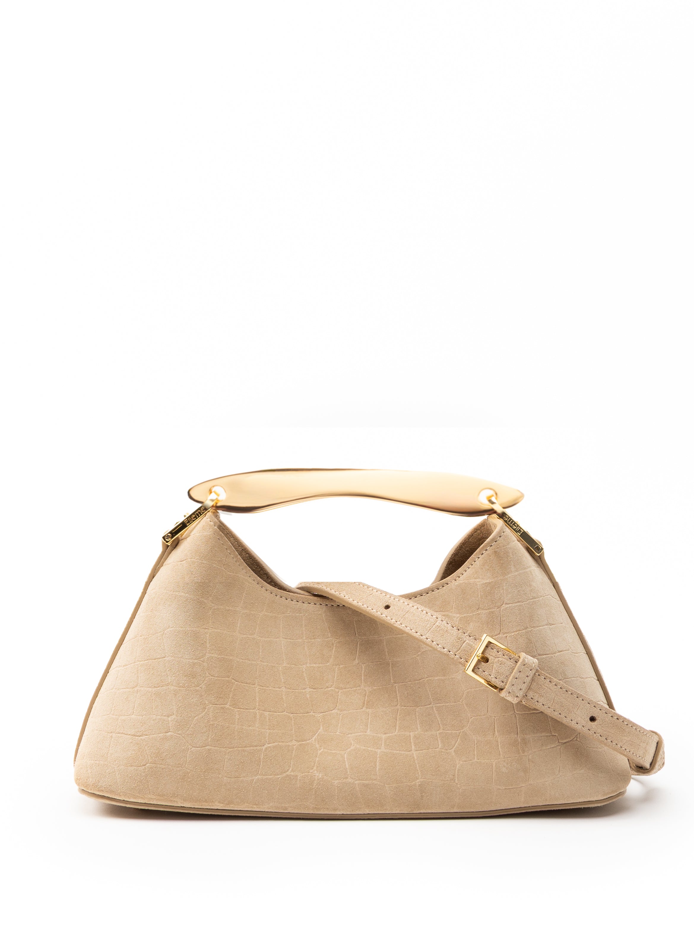 Mini Boomerang Croco Suede Beige Clearance Sale 85%OFF
