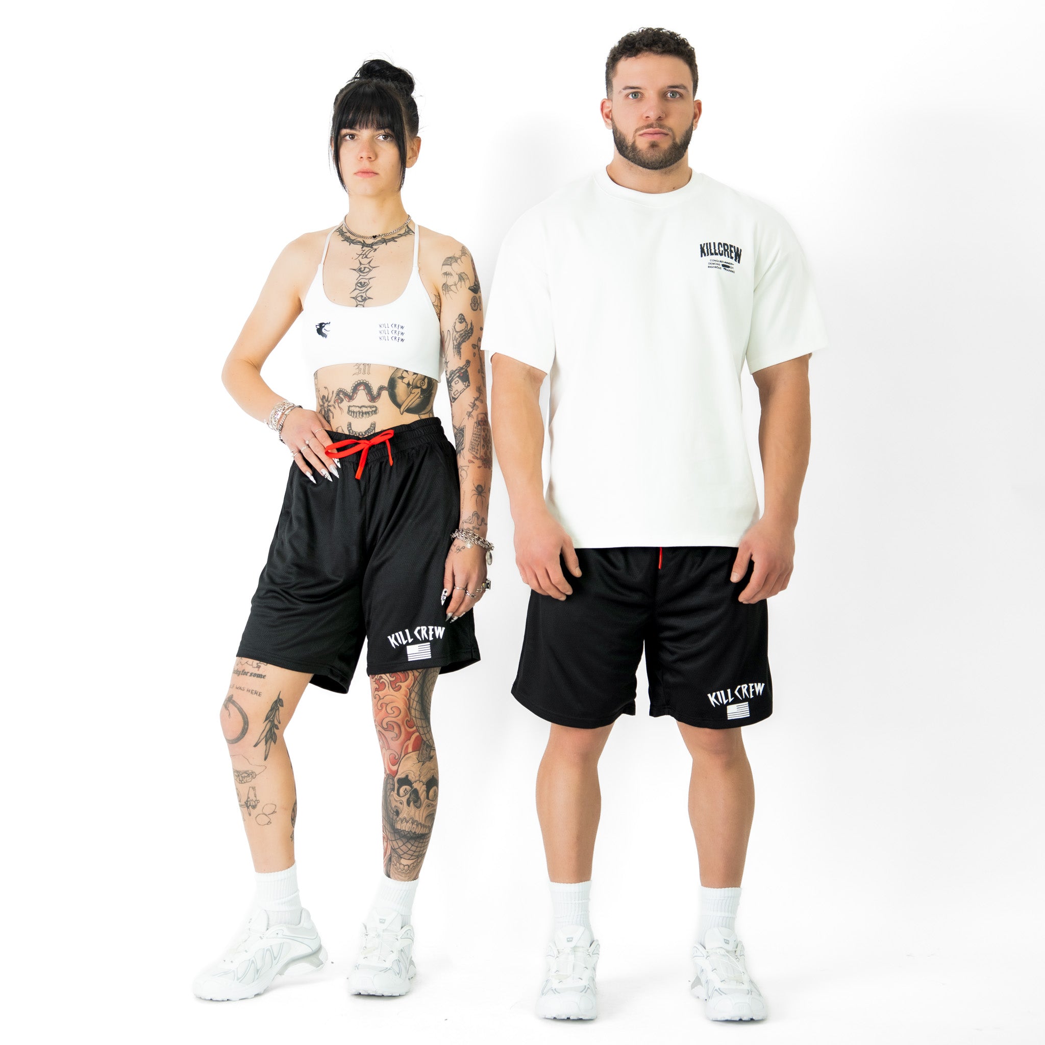 RELAXED CUT SHORTS FLAG - BLACK