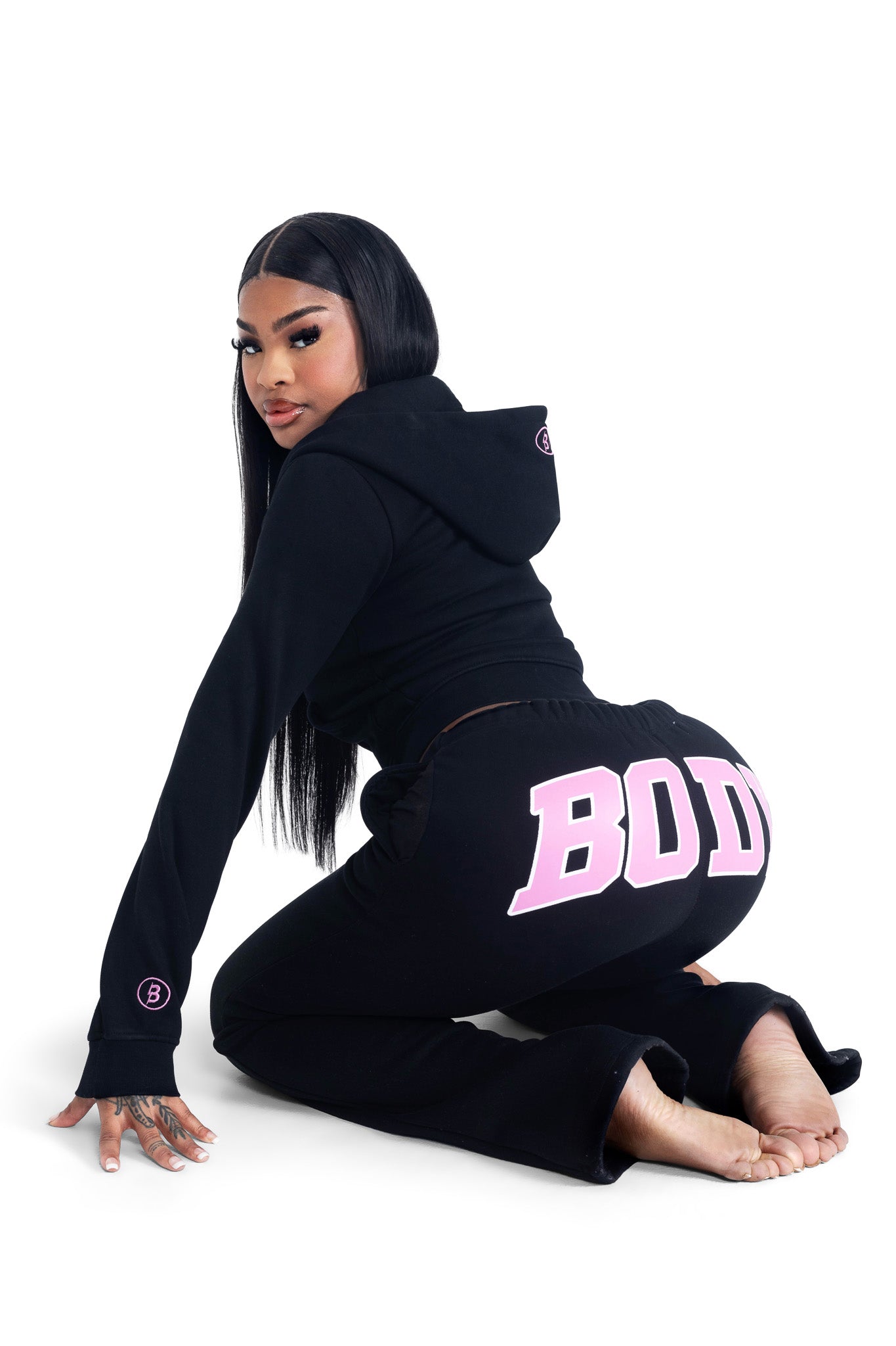 PRE-ORDER - BACKSHOT SWEATPANTS 2.0 (BLACK/PINK)