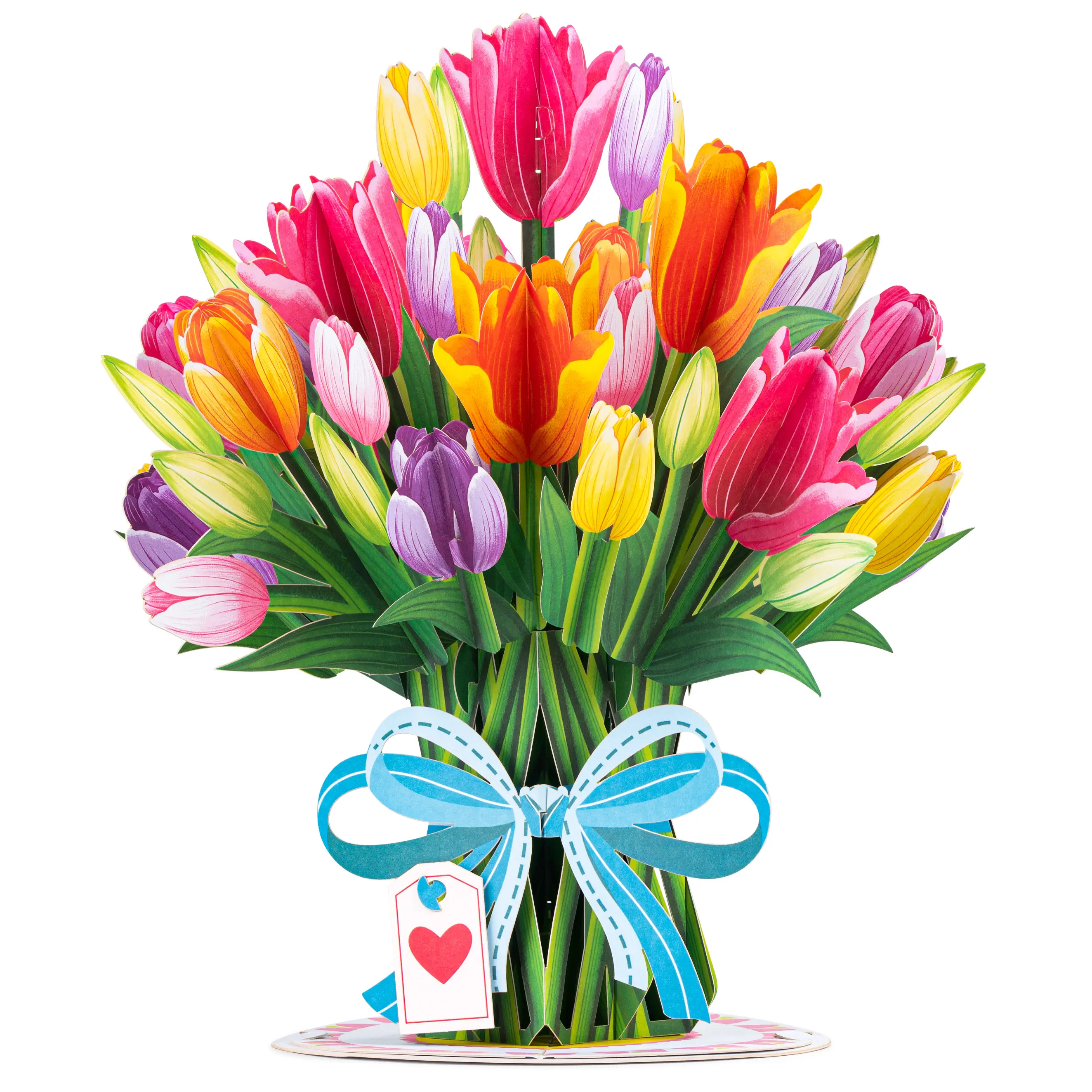 Paper Love HugePop Tulip Flower Pop Up Card with Detachable 3D Paper Bouquet 10