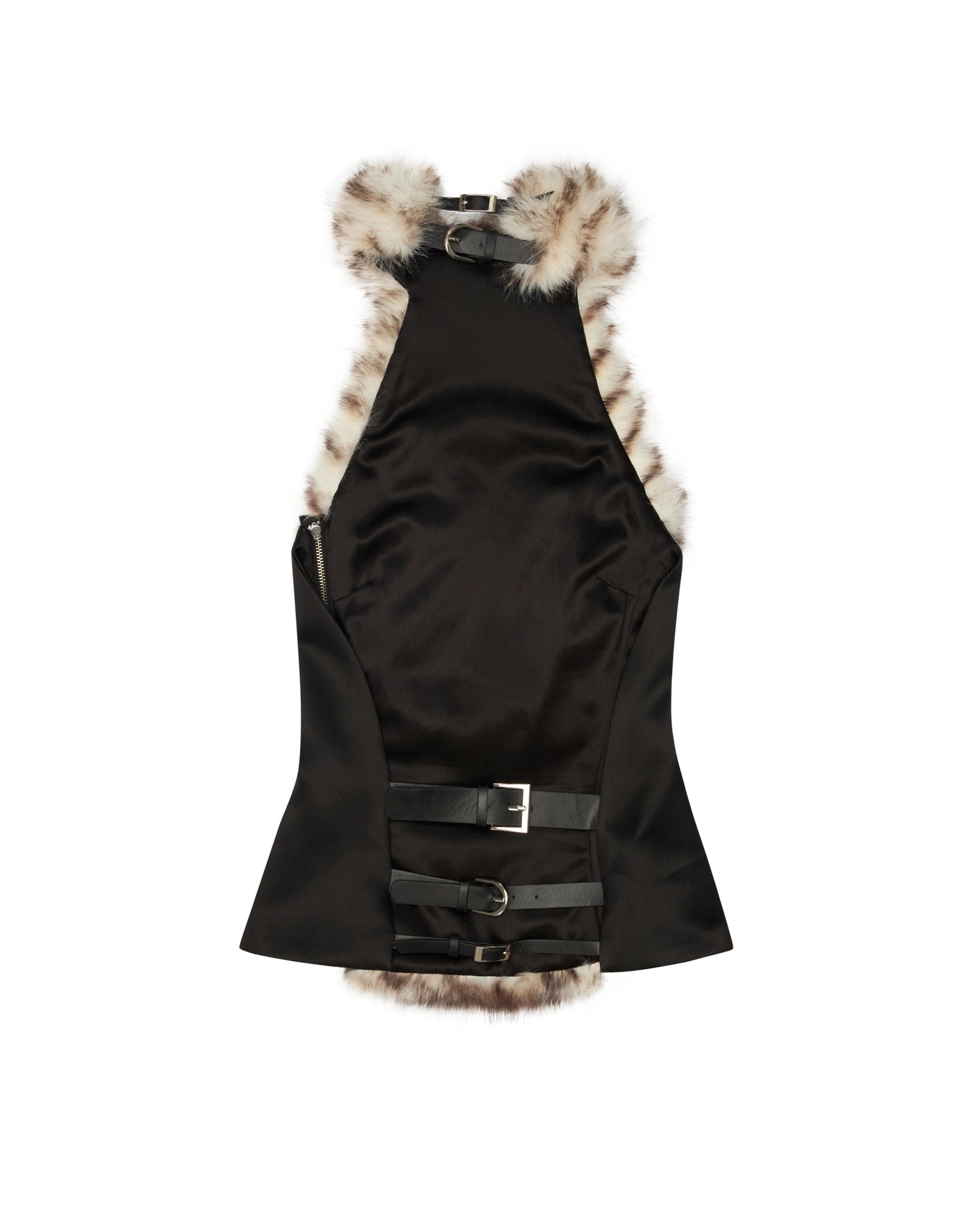 dora halter Backless Furry Top