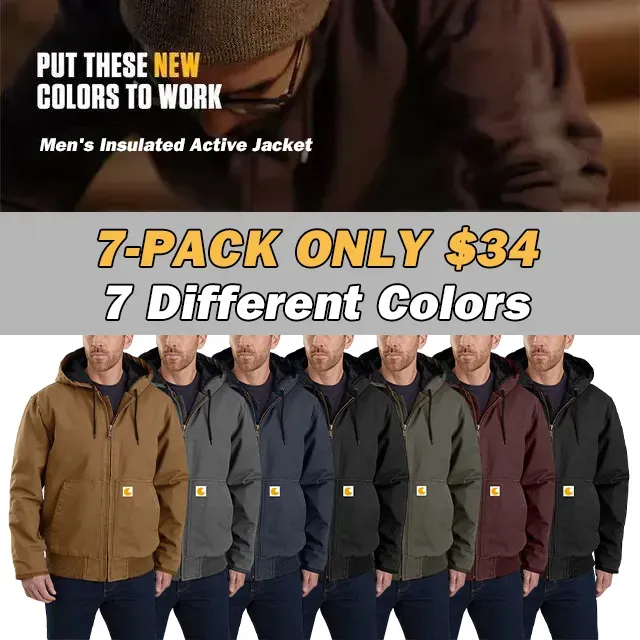 CHT🔥Price Locked Until Black Friday!🔥Hot Sale 🎁Men's Level 3 Warmth Rating Sports Loose Washed Canvas Jacket