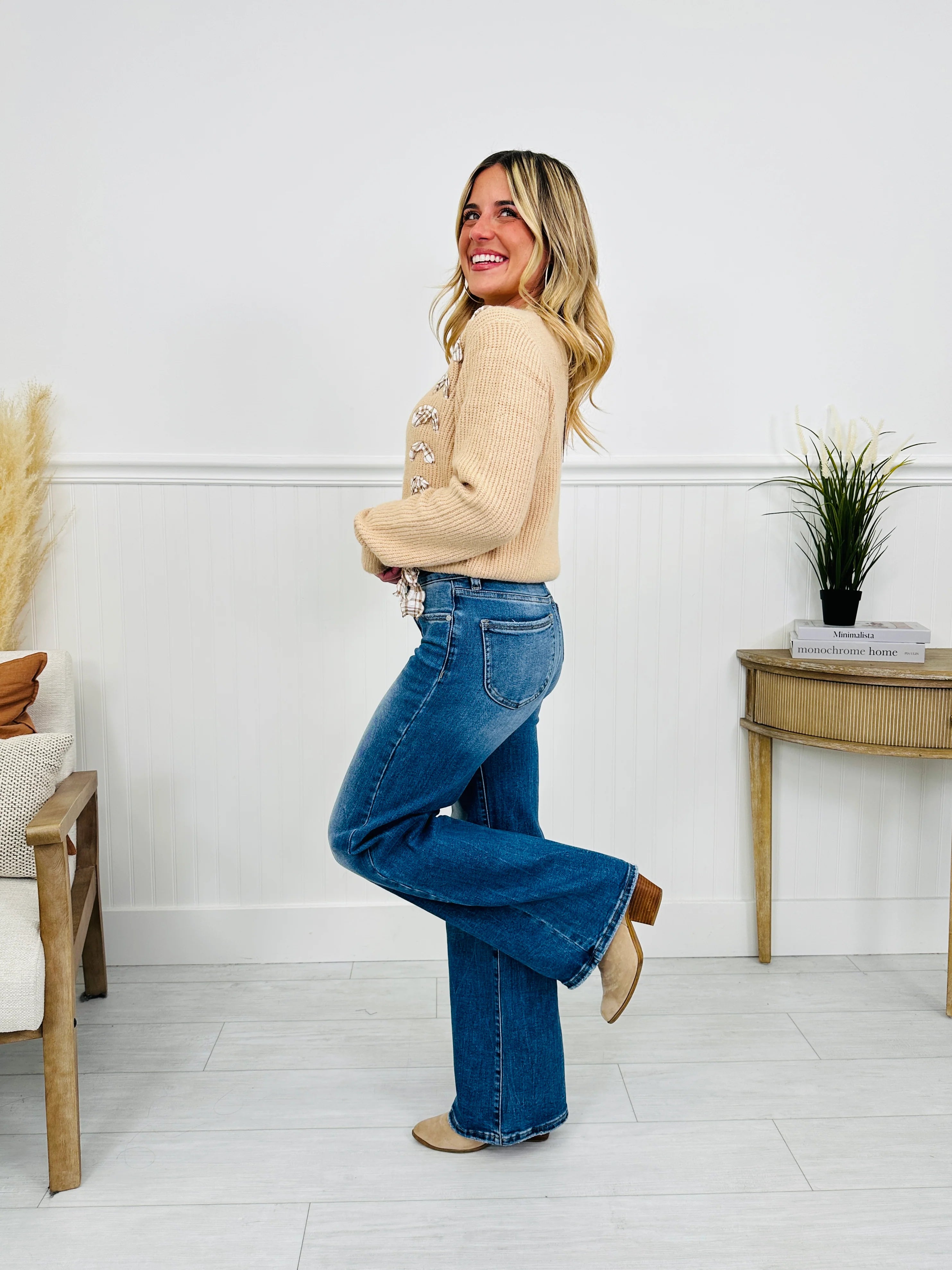 Just Four You Tummy Control Wide Leg Jeans in Four Inseams