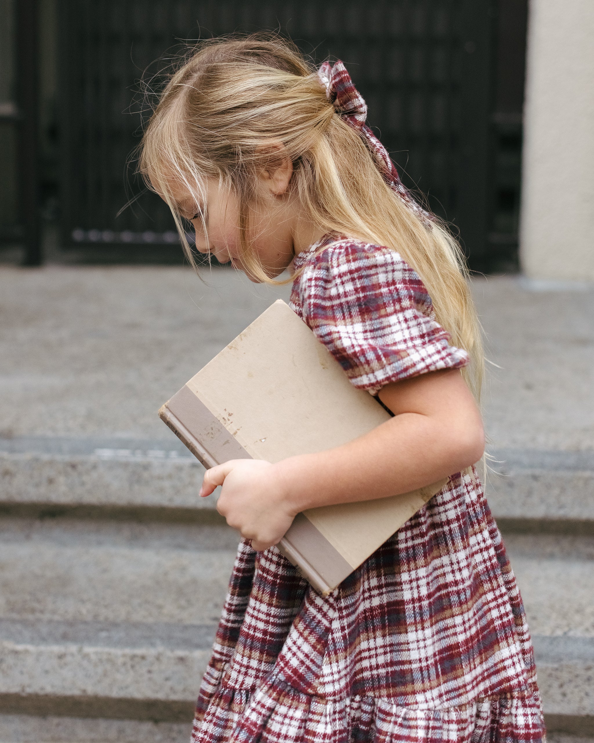 India Dress || Burgundy Plaid