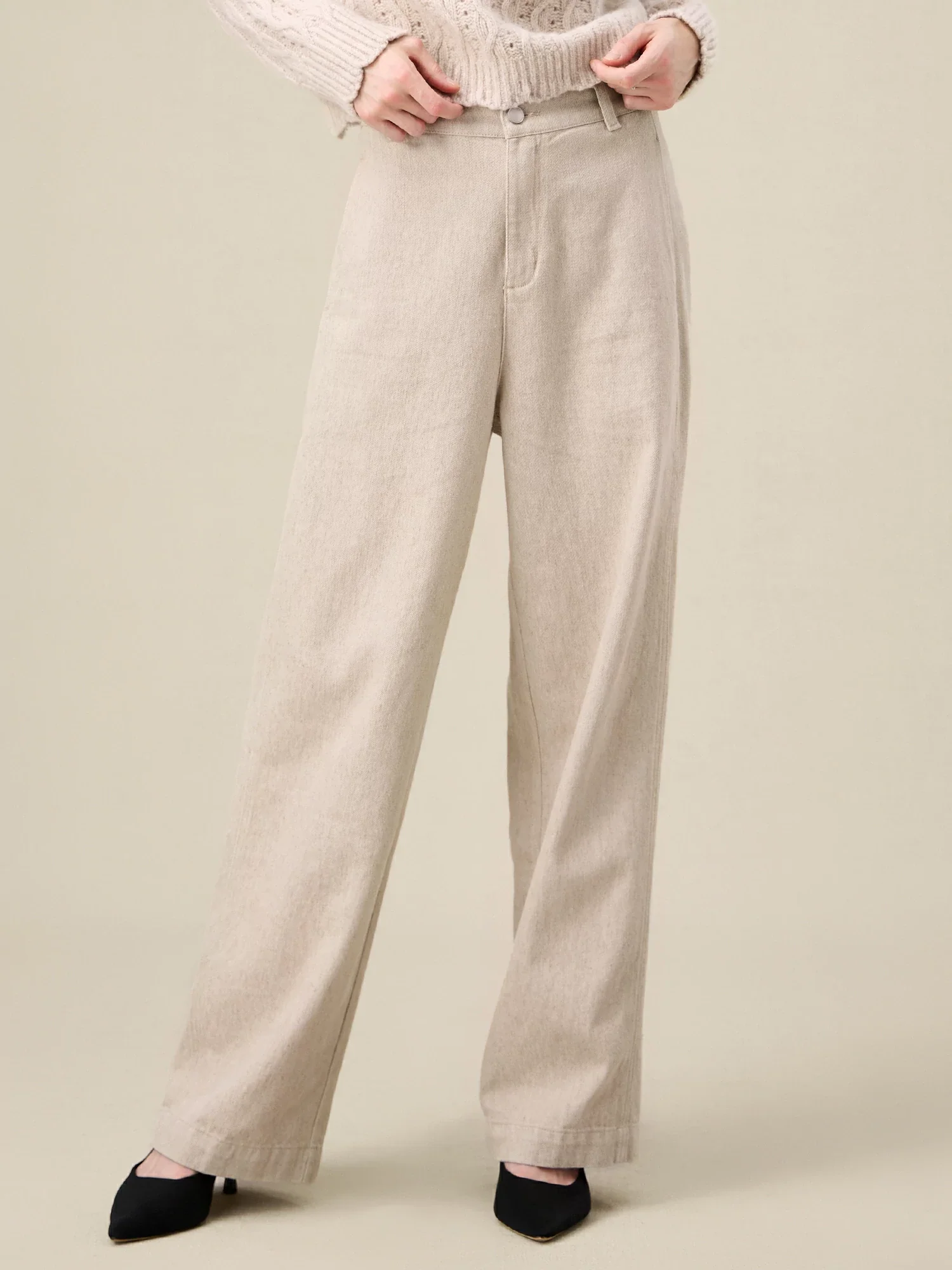 Women's Cotton & Linen Straight Pants