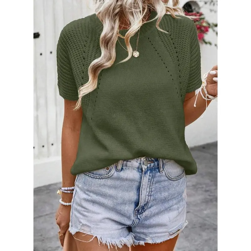 Women's Short-sleeved Knit Shirt