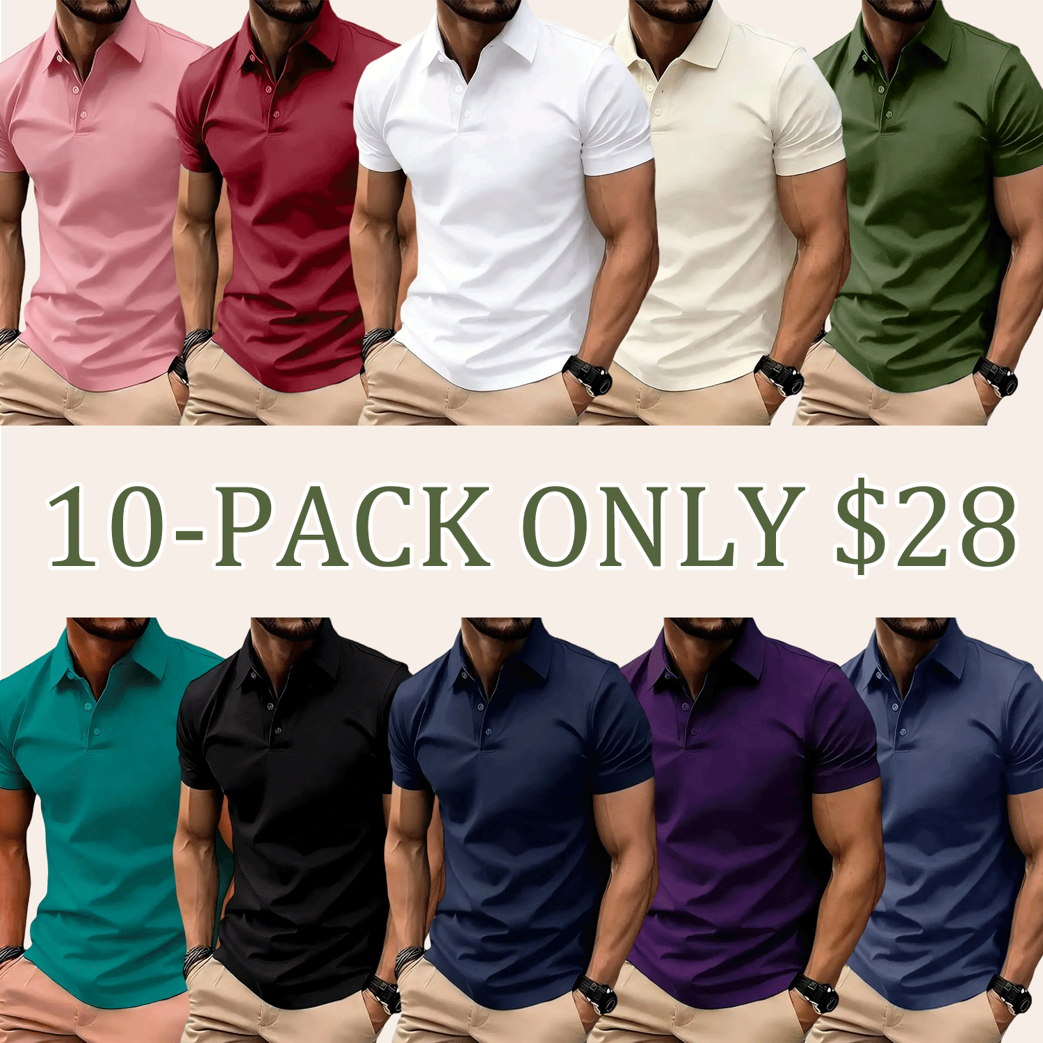 Men’s Classic Polo Shirt – Summer Casual & Business Essential