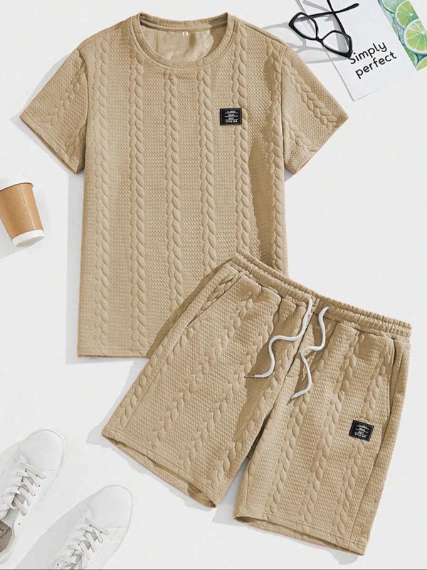 Men’s Casual T-Shirt & Drawstring Shorts Set (Regular Fit)