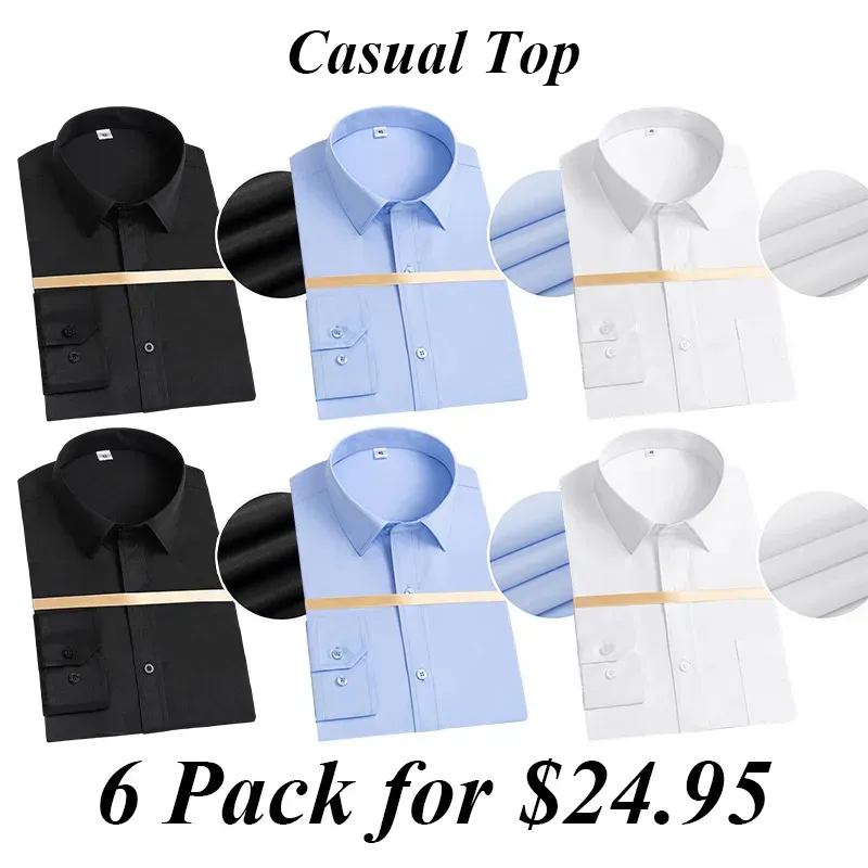Business Shirt Men'S Long Sleeves With Suit Shirt Men'S Professional Work Shirt