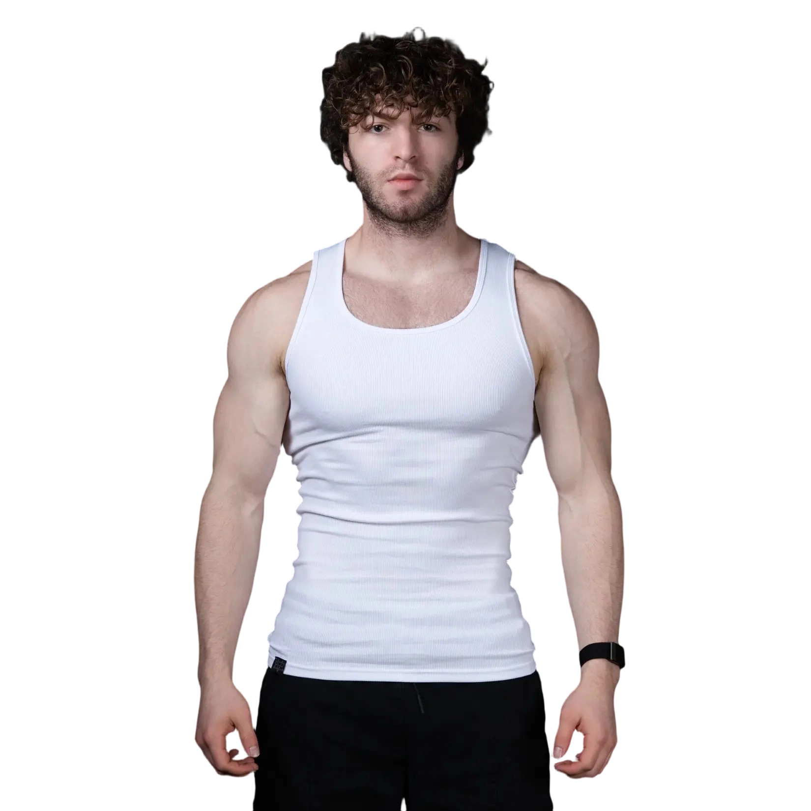 Men’s Slim-Fit Stretchy Ribbed Tank Top