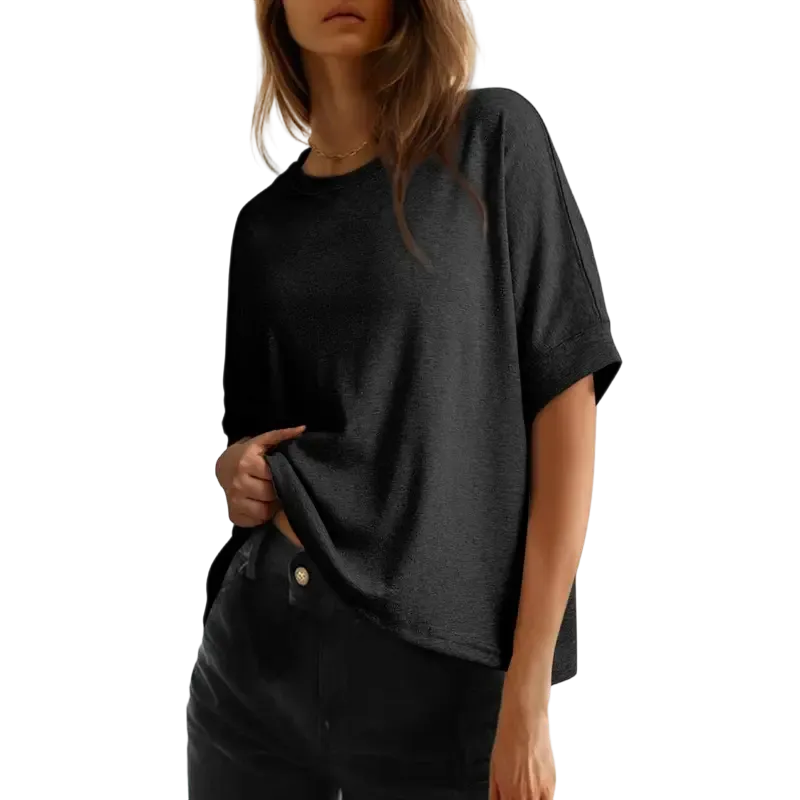 2026 New Women's Loose Fit Plus Size Basic T-Shirt