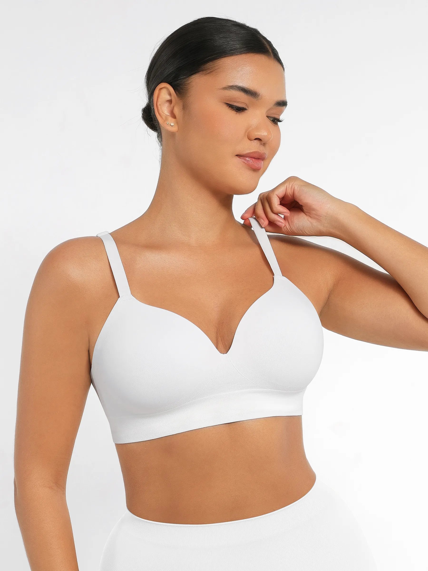 Feelingirl Wireless Push-Up Seamless Comfort Full Coverage Bra