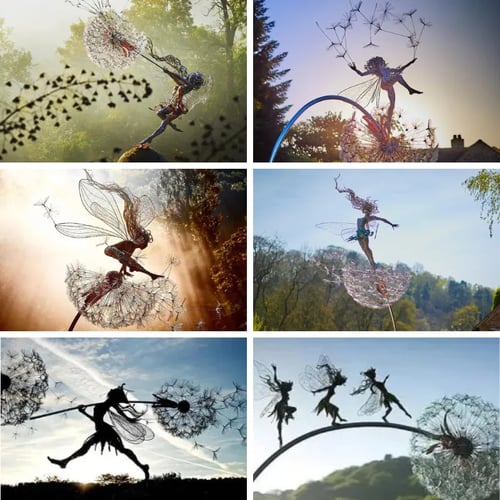 3D Flower Fairy Dancing with Dandelion Garden
