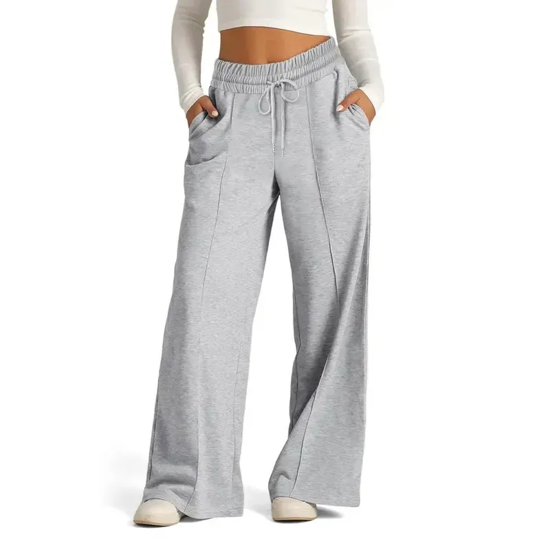 🎅Christmas Promotion 🎁Women's Wide Leg Sweatpants Casual Loose Solid Color Pants