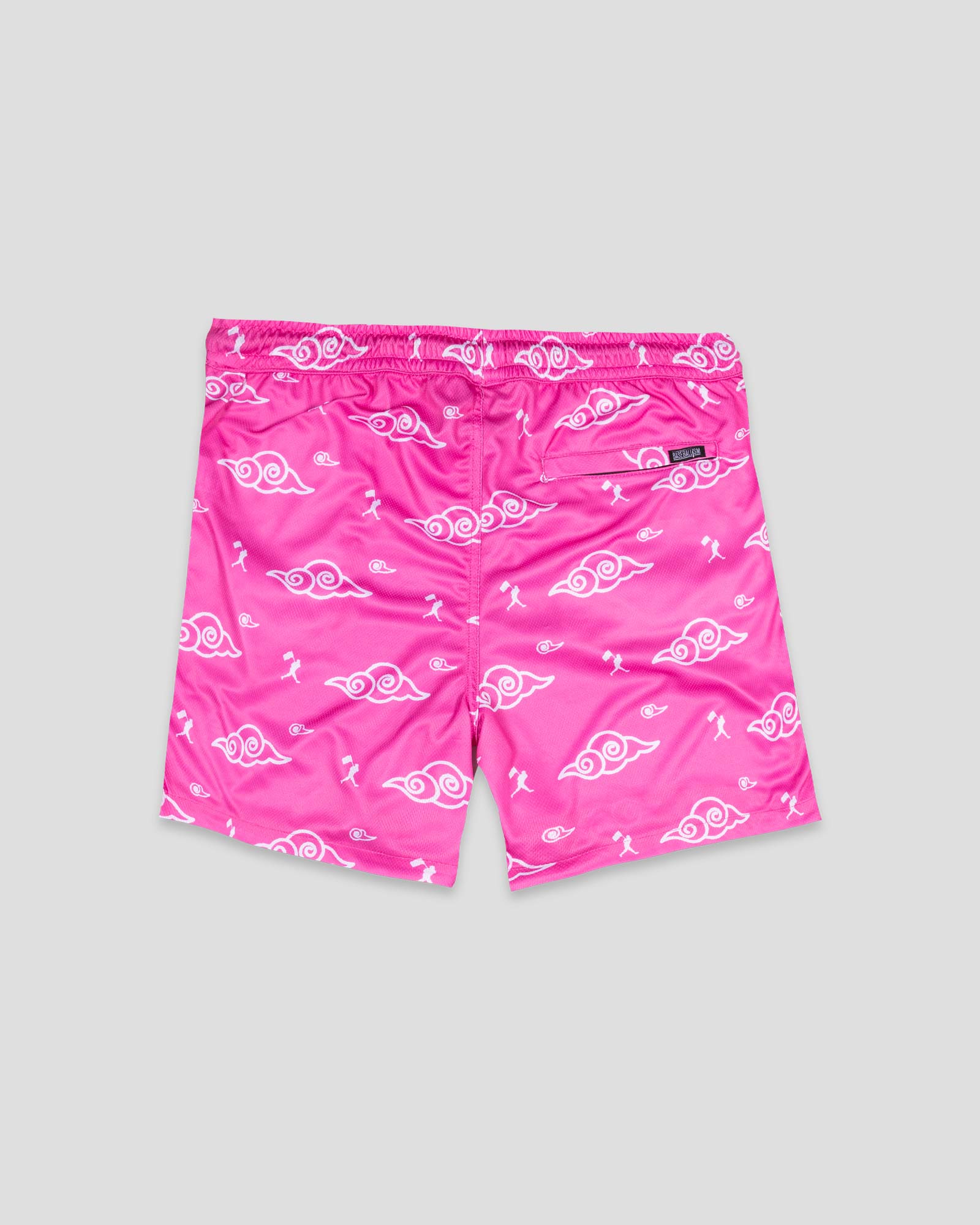Kumo (Cloud) Anime Diamond Air Mesh Shorts Pink - Youth