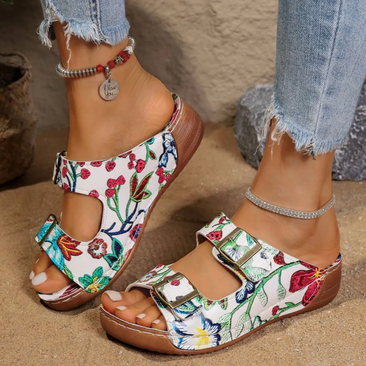 Open Toe Platform Sandals (multiple color options)