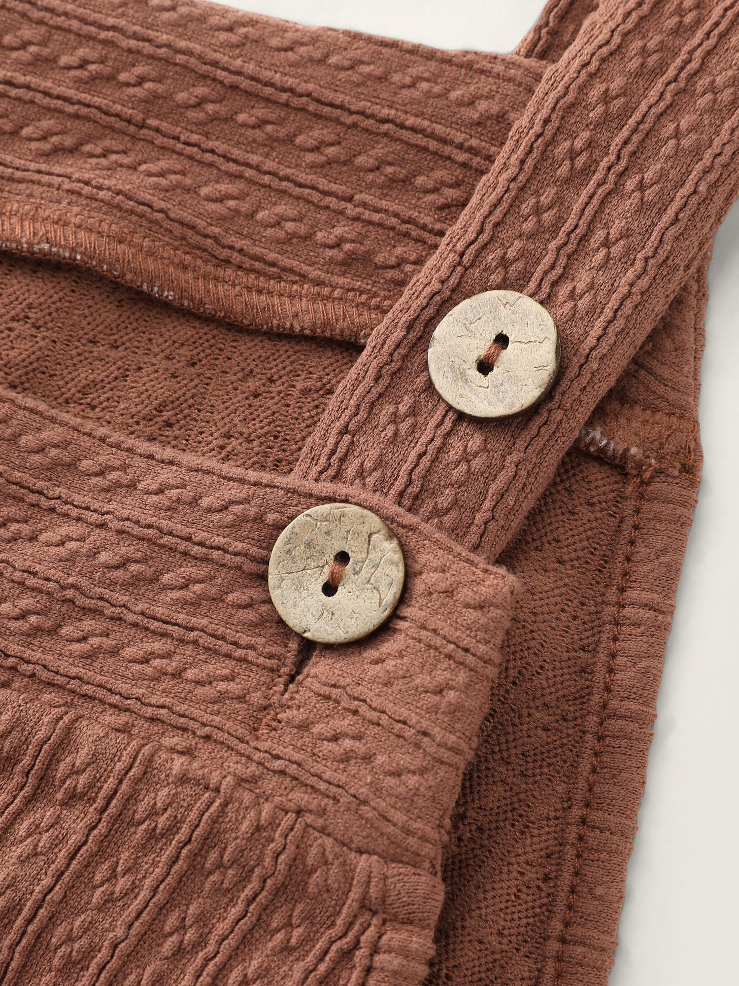 Textured Pleated Front Overall Cropped Jumpsuit