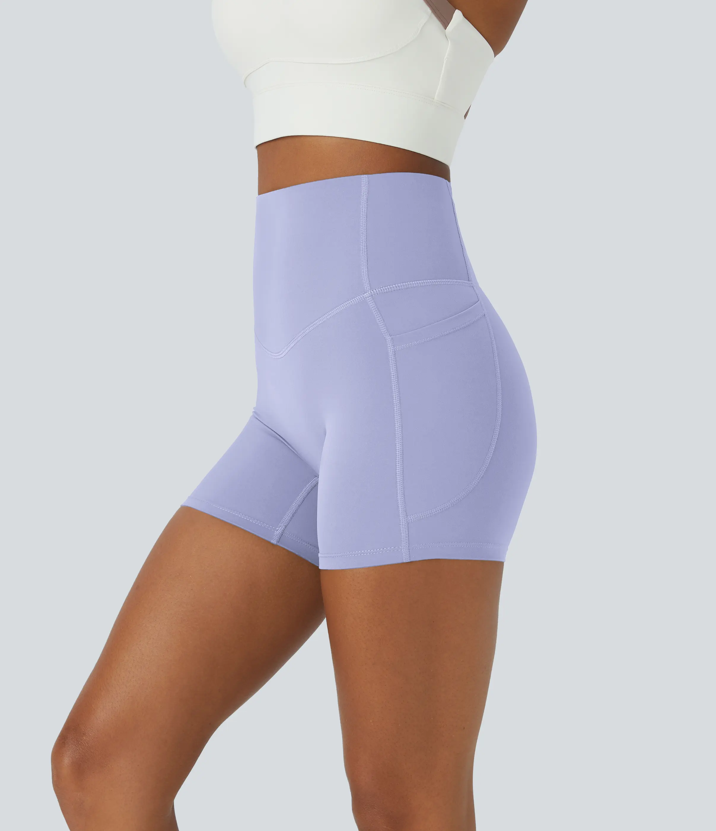 Women’s High-Waist Sculpting Biker Shorts With Pockets