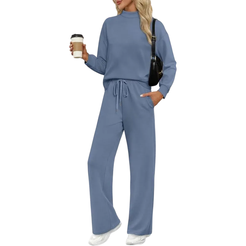 🔥Women's turtleneck top and casual suit set🔥