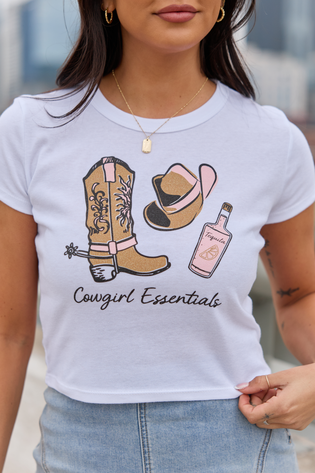 Cowgirl Essentials White Baby Graphic Tee