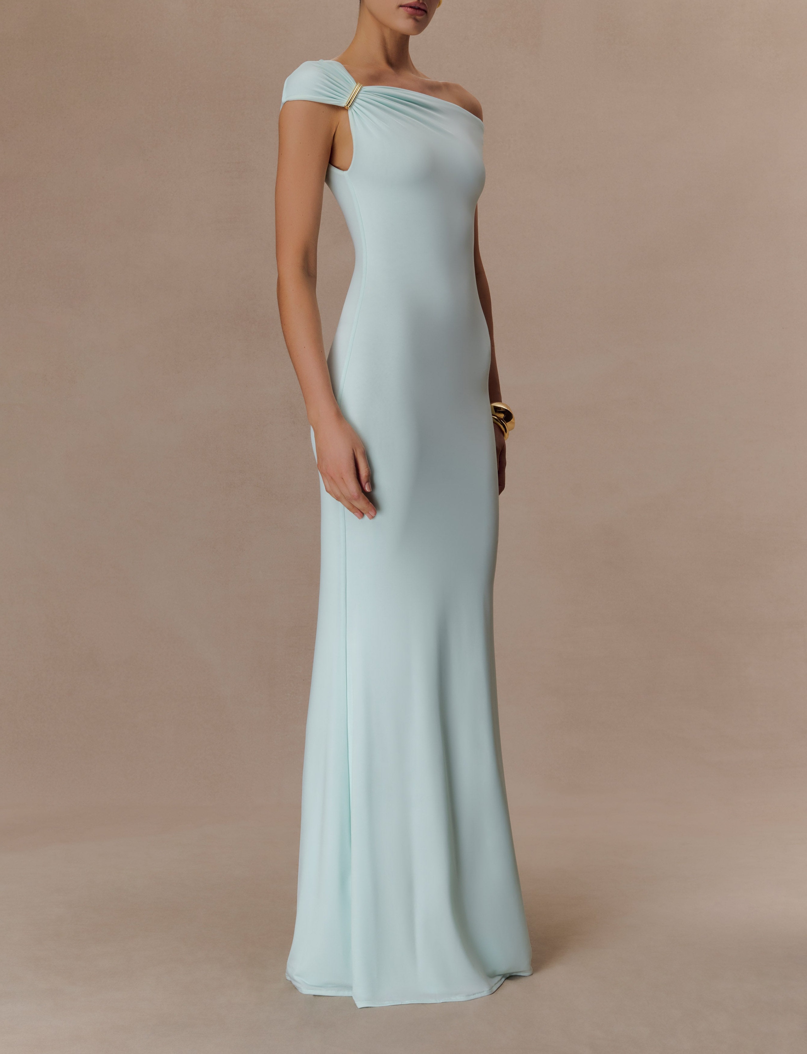Lagoon Slinky Maxi Dress With Hardware