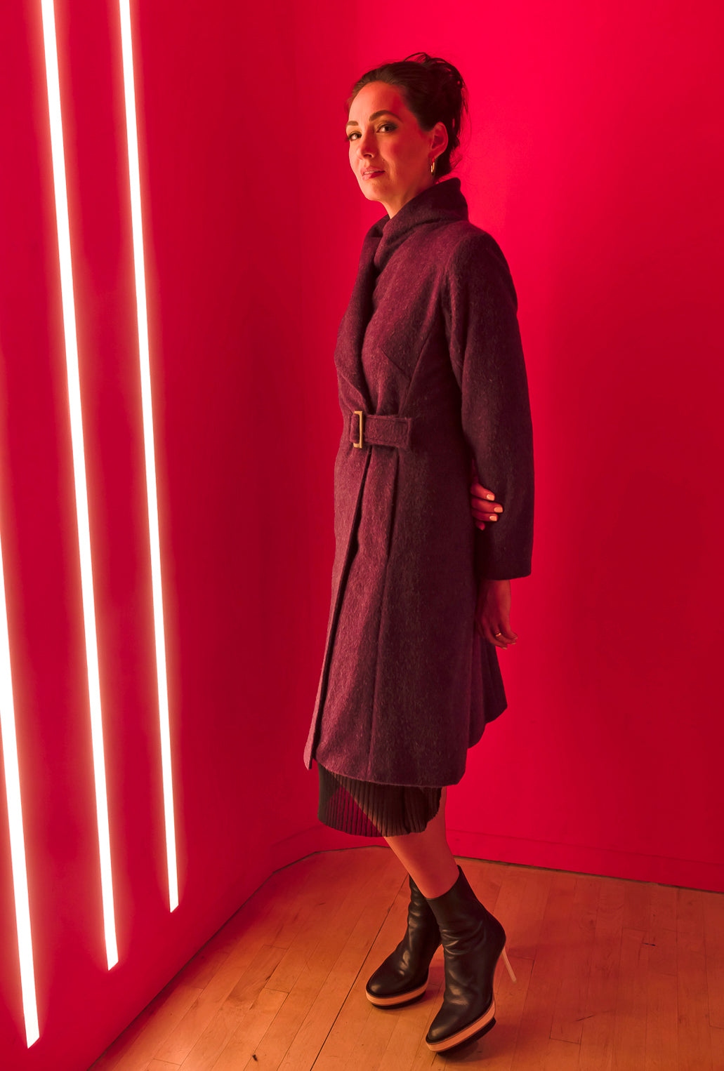 PLUM COACH COAT