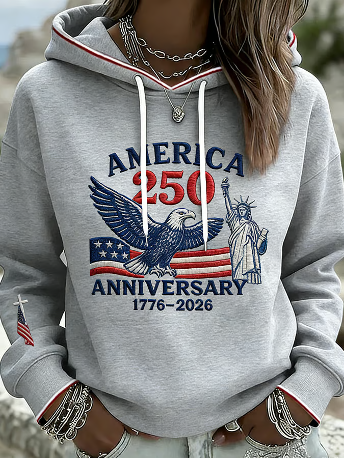 Women's Vintage America 250th Anniversary Faith Print Hoodie