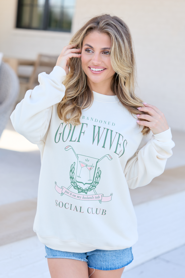 Golf Wives Cream Graphic Sweatshirt