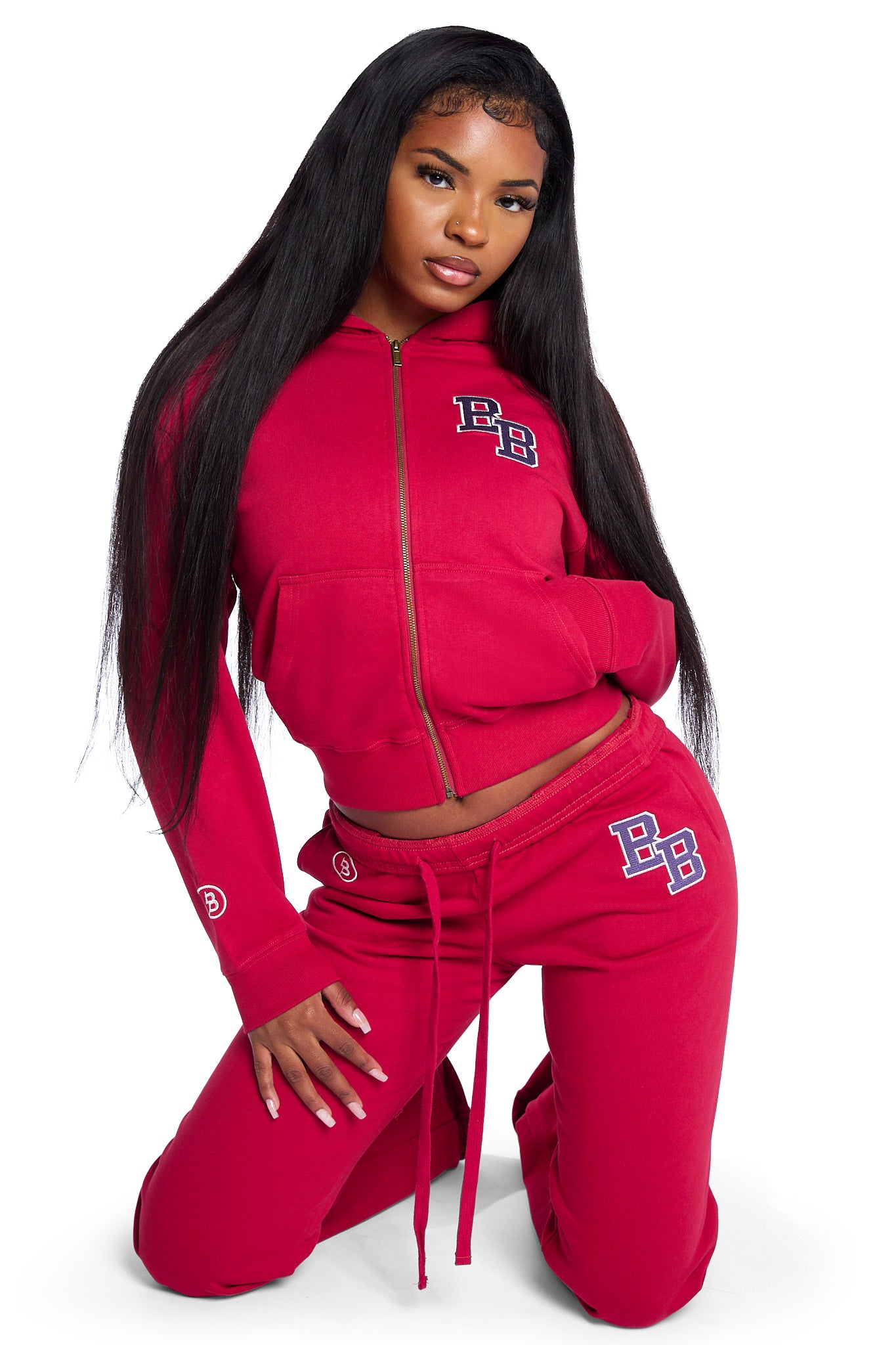 BODY UNIVERSITY HOODIE 2.0 (CHERRY RED/PURPLE)