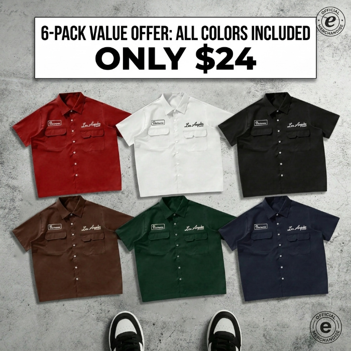 Men's Plus Size Casual Loose Fit Work Shirt
