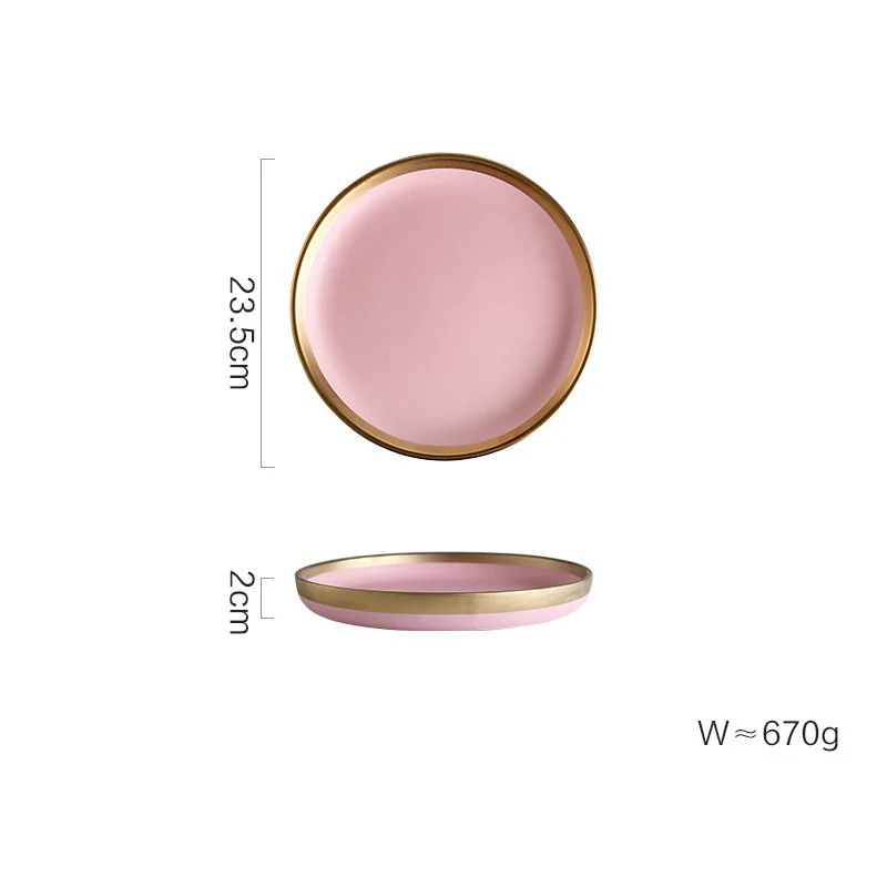 Pink & Gold Porcelain Dinnerware