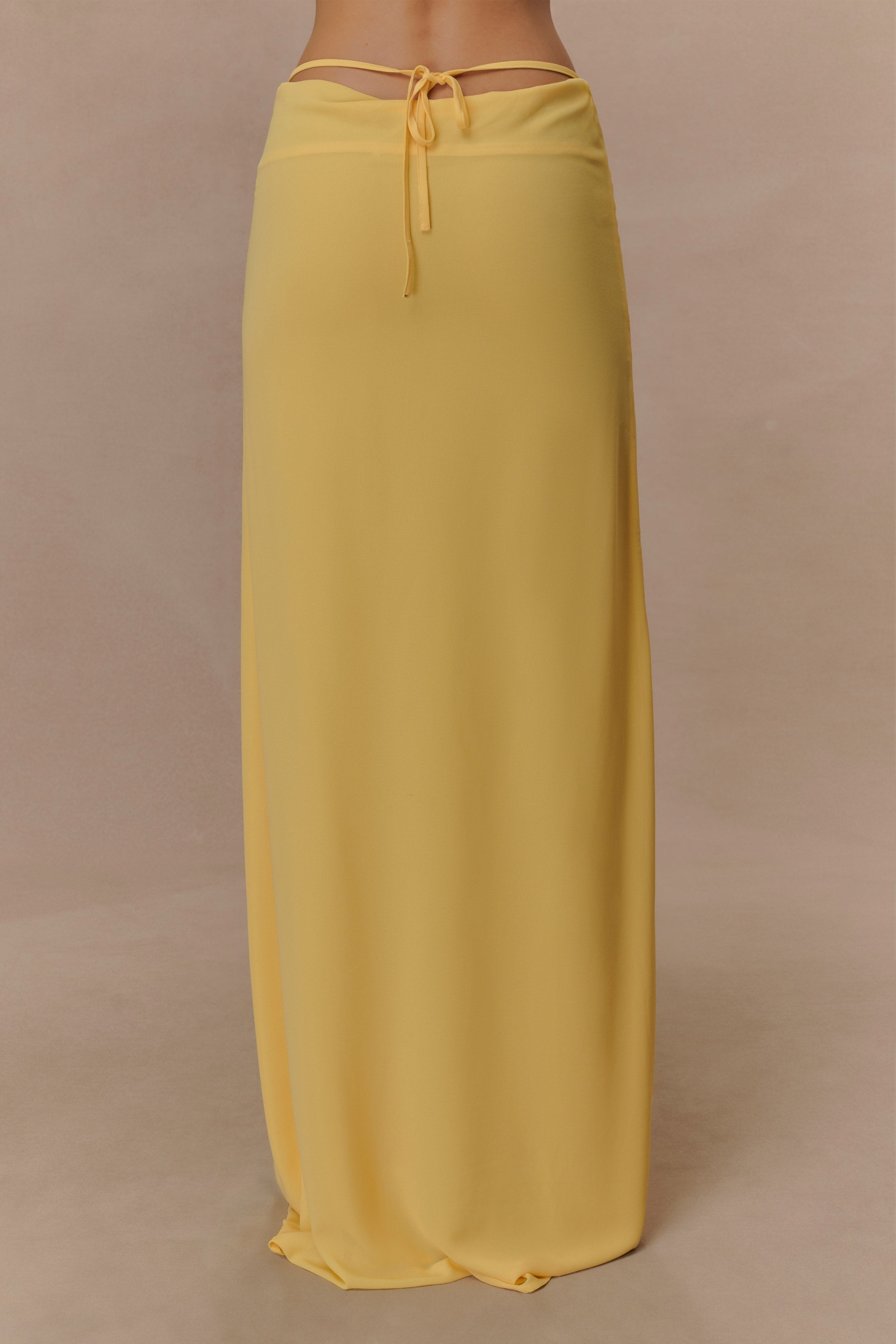 Butterscotch Chiffon Maxi Skirt