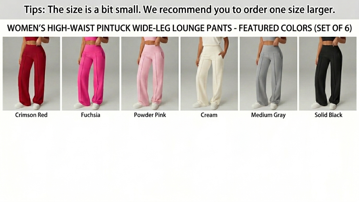 Everyday Flow Wide-Leg Pants – High-Waist Loose Fit Casual Comfort Bottoms