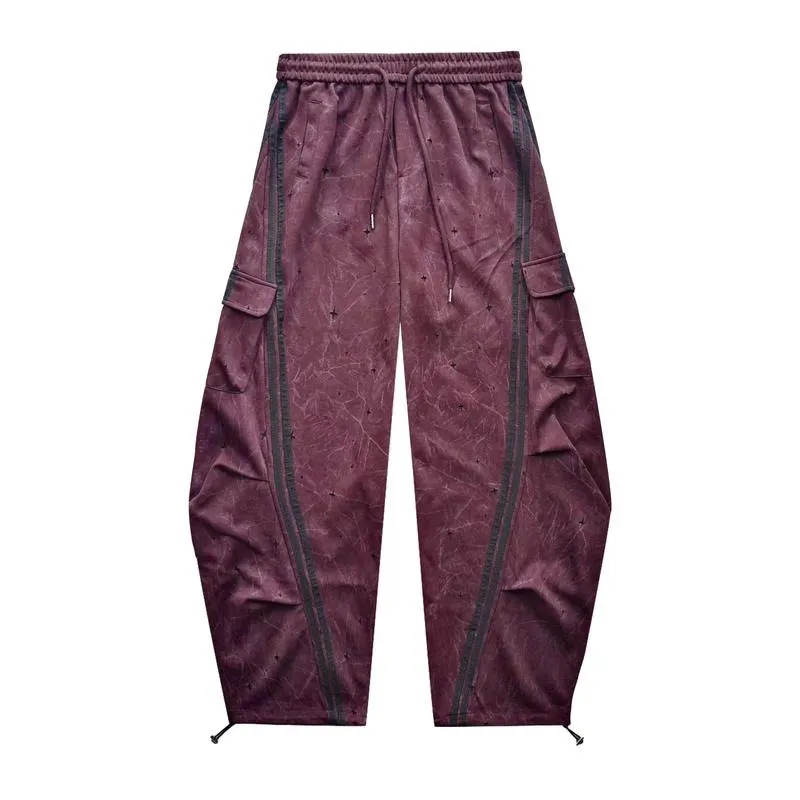 Loose Fit Street Cargo Pants Women Plus Size Teal Green Wide Leg Drawstring Joggers