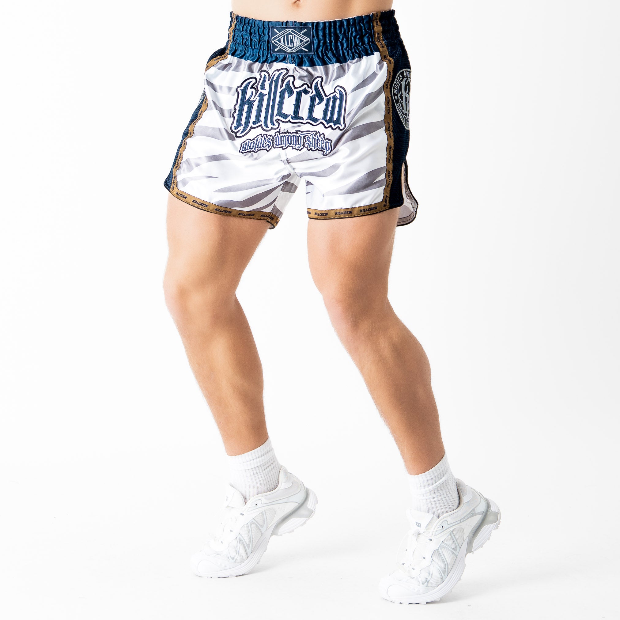 MUAY THAI FIGHT SHORTS - TIGER ALBINO