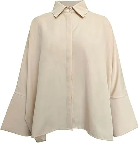 Women's Lapel Shirt And Crepe Trouser