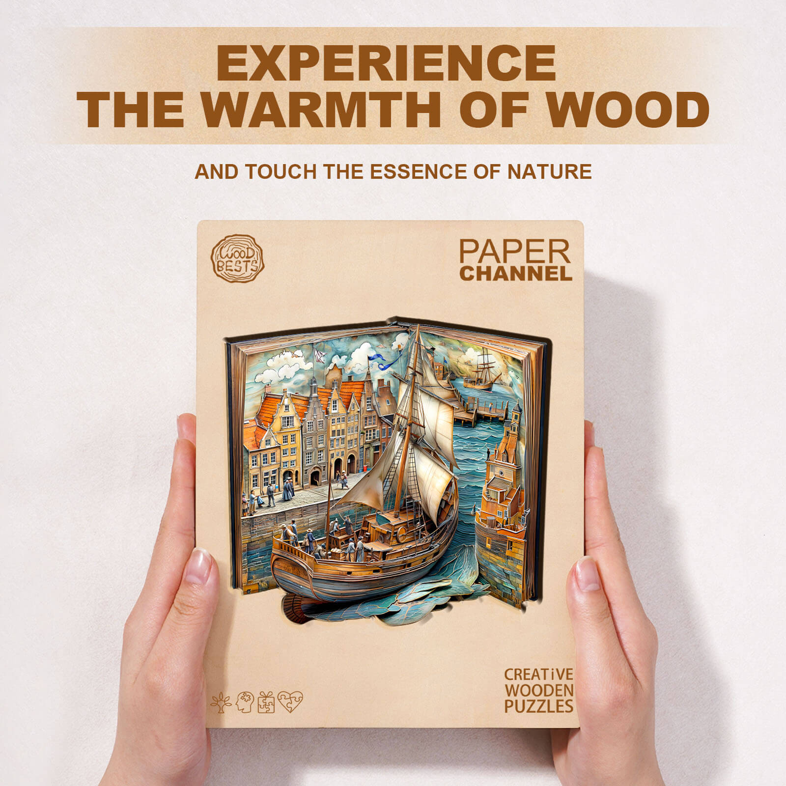 Paper channel Wooden Jigsaw Puzzle