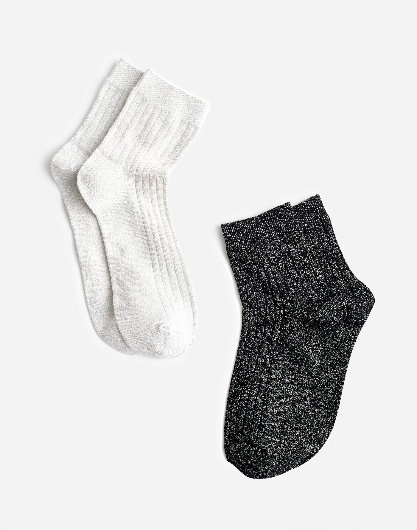 Two-Pack Shimmer Ankle Socks