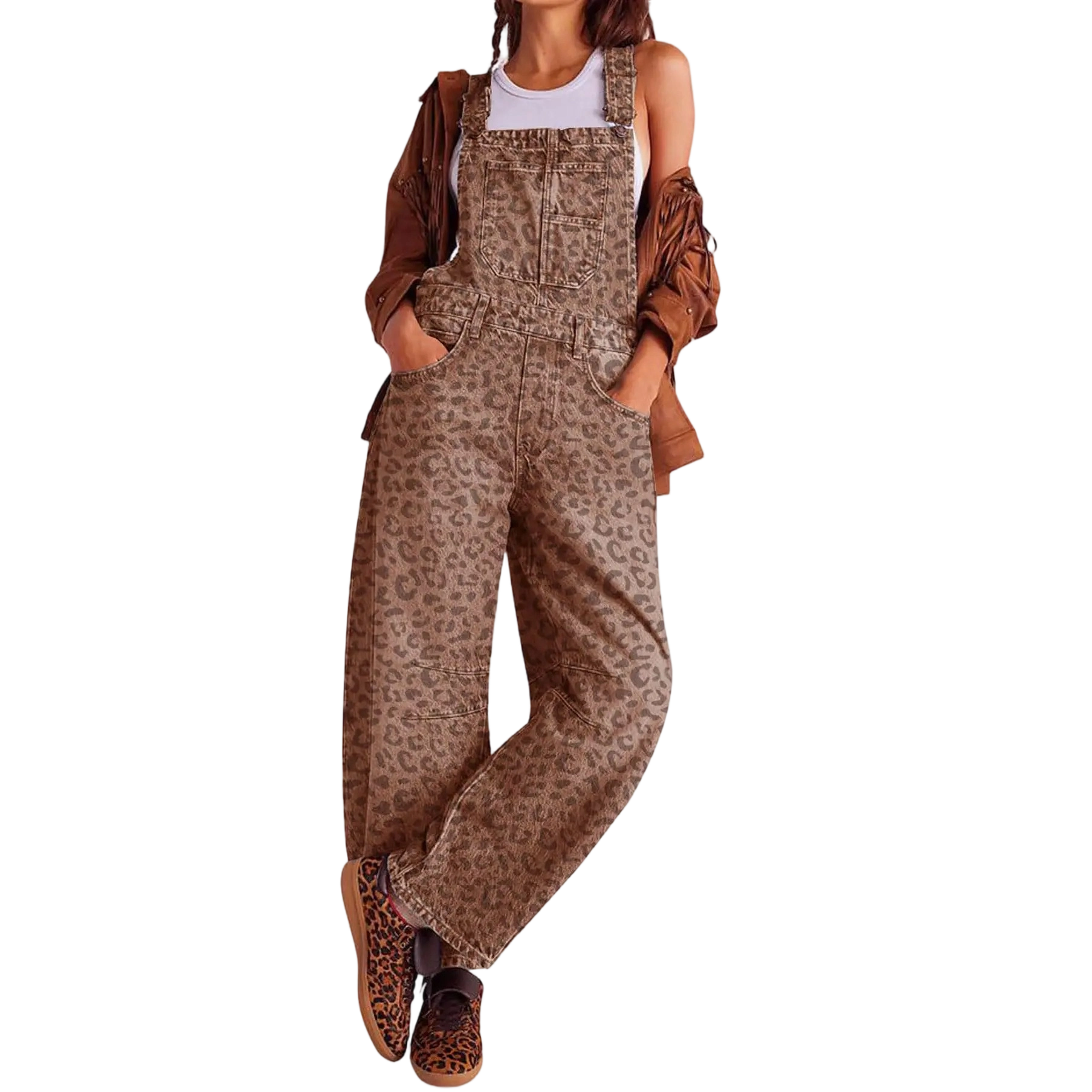 Women's Y2K Wide-Leg Denim Overalls