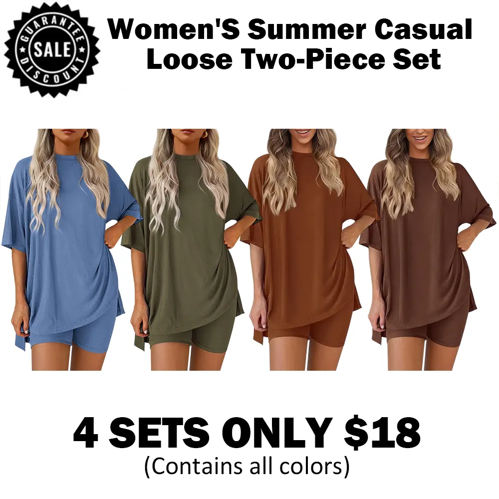 🔥Women's Casual Loose Two-Piece Set (With pocket)🔥8-Pack - All Colors Included, Only $24