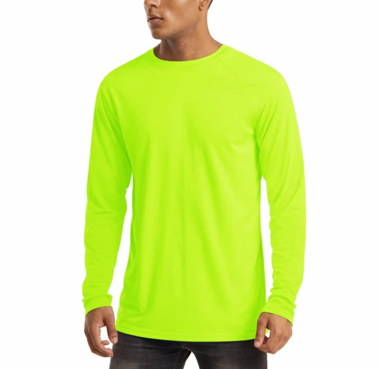 Men's UPF 50+ Long Sleeve Sun Protection Shirt – Quick Dry Lightweight Rashguard T-Shirt for Hiking, Swimming, and Outdoor Workouts