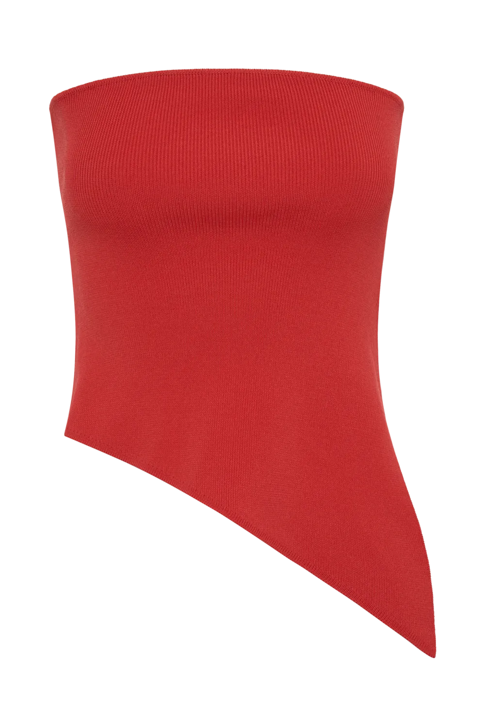 Asymmetrical Strapless Knit Top