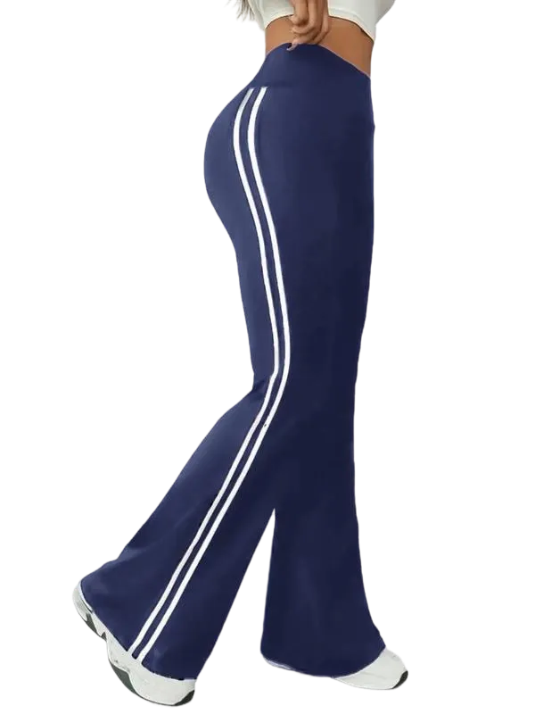 Women’s High Waist Colorblock Flared Sport Pants