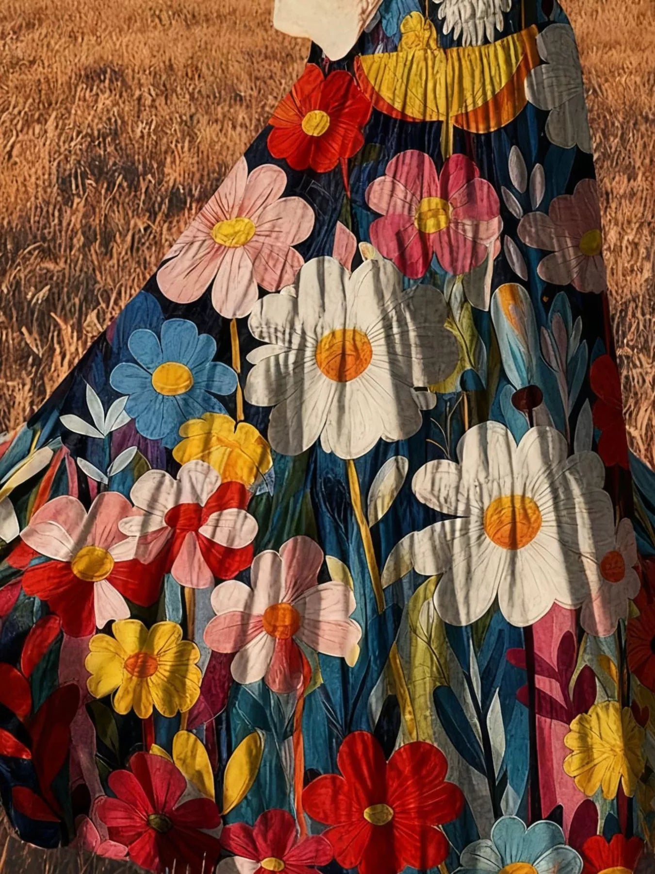 Floral Print Flowy Maxi Skirt