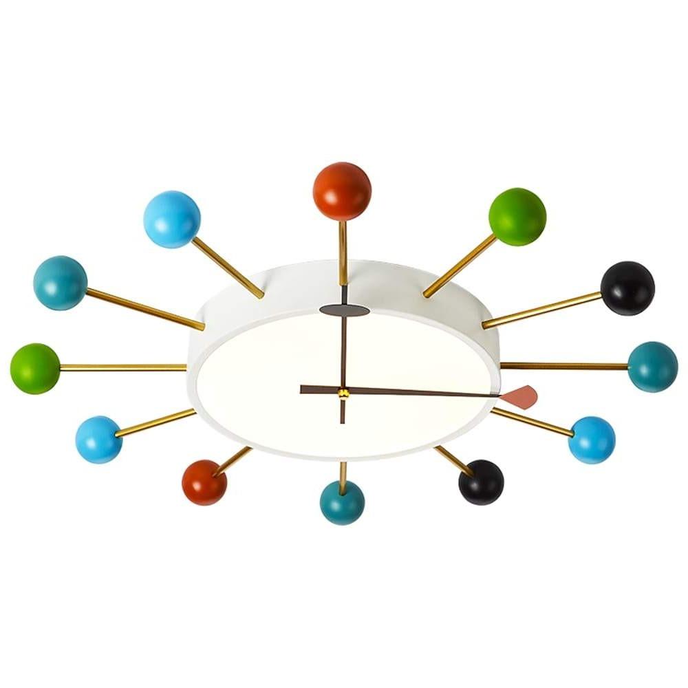 Round Colored Globes Flush Mount Ceiling Light for Living Room LED Baby Kids Lights