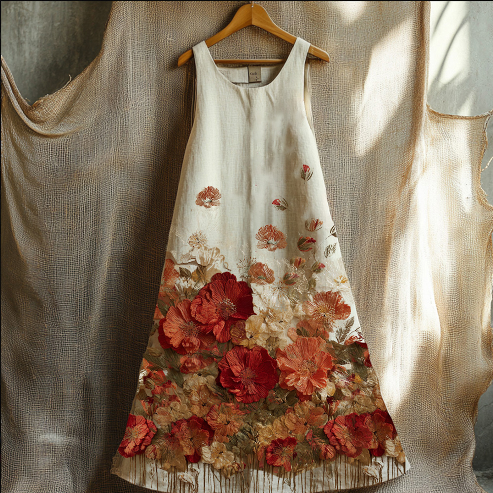 Colorful And Gorgeous V-neck Sleeveless Long Dress