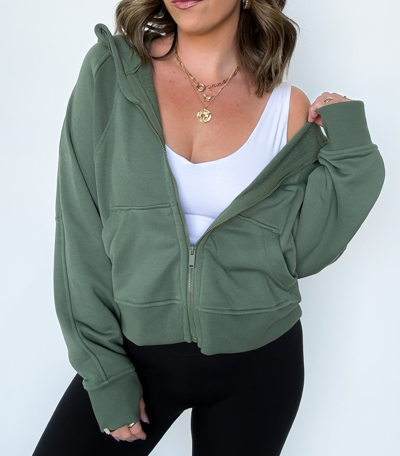 French Terry Zip Up Hoodie