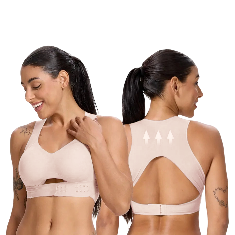 【Postural correction】Women’s Wireless Bra, Soft Breathable Non-removable Moulded Cups