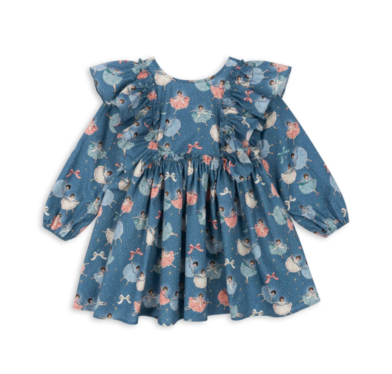 evia ls bow dress gots - snow bow ballerina