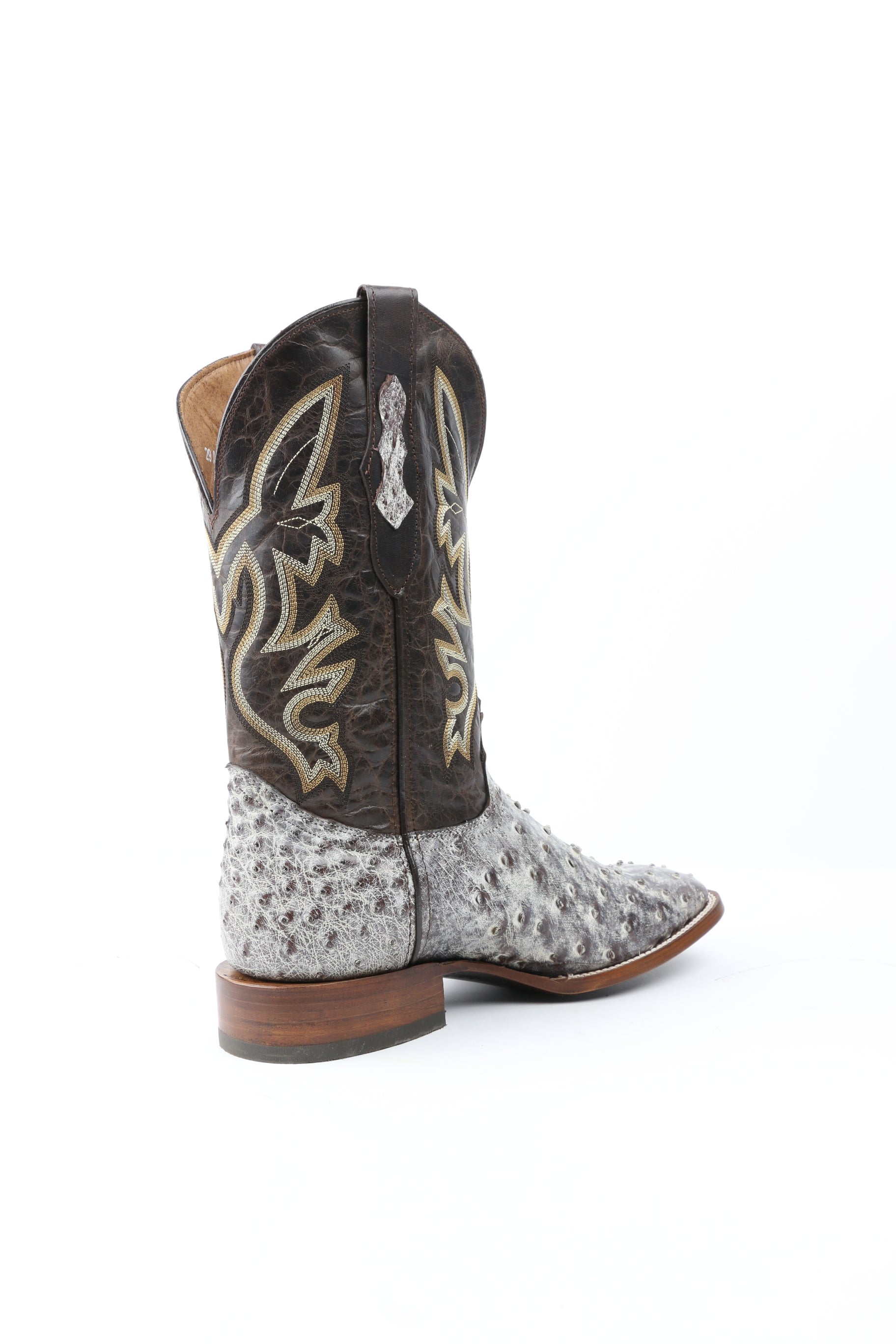 Chero's Premium Exotic Ostrich Espresso Clearance Sale 70%OFF